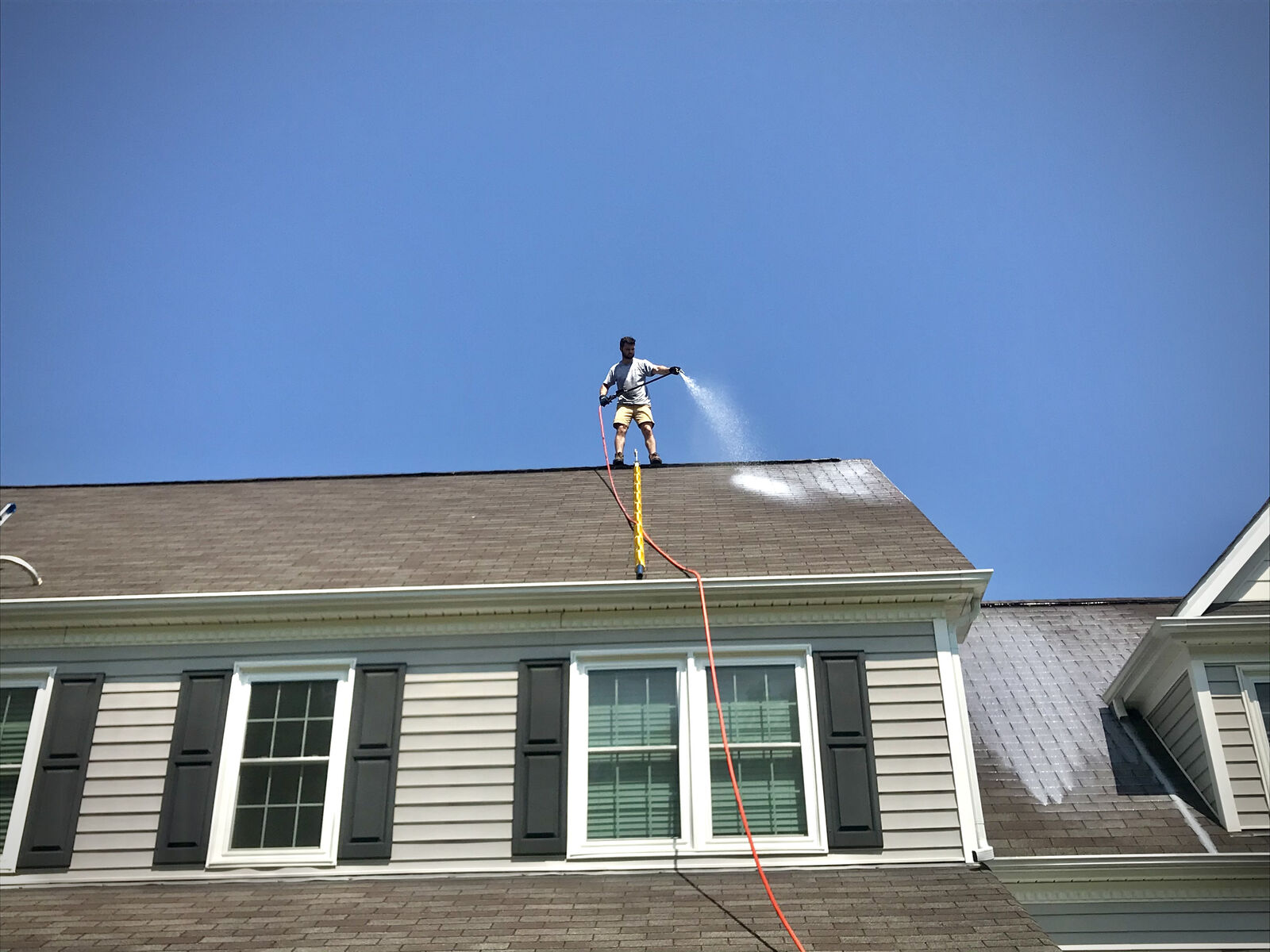 Crew on a two-story home